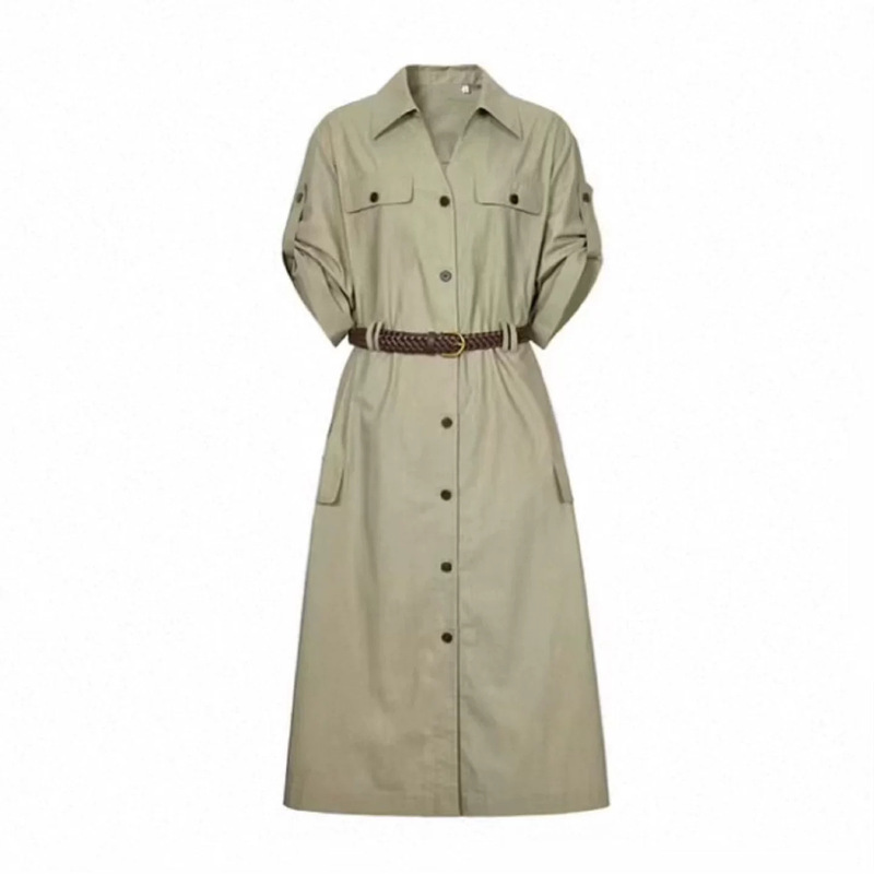Y*L Women's Clothing 2026 Summer New Fashionable Slim Workwear Mid-Sleeve Dress for Women 1H6990471