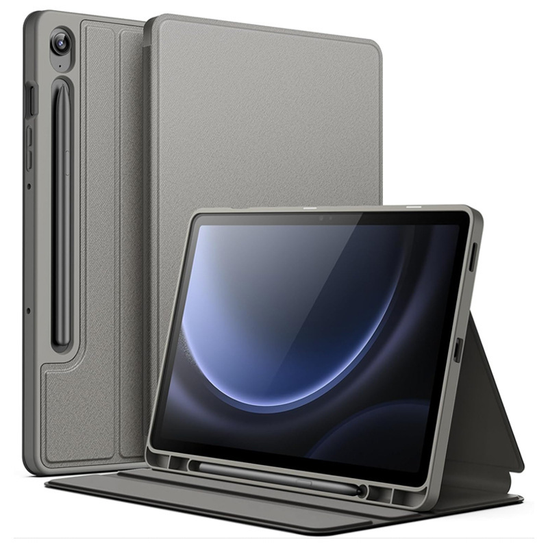 Samsung S9Fe Tablet Protective Case Suitable for Taba9+ Case A8 with Pen Slot Leather Case S10 Anti-Fall Case Imitation Leather