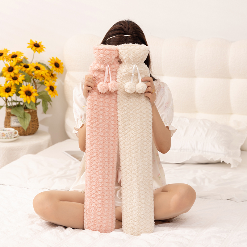 Bolsa de agua caliente almohada larga almohada de abrazamiento para niñas dormir piernas de cama cama de peluche dormitorio de estudiantes de invierno