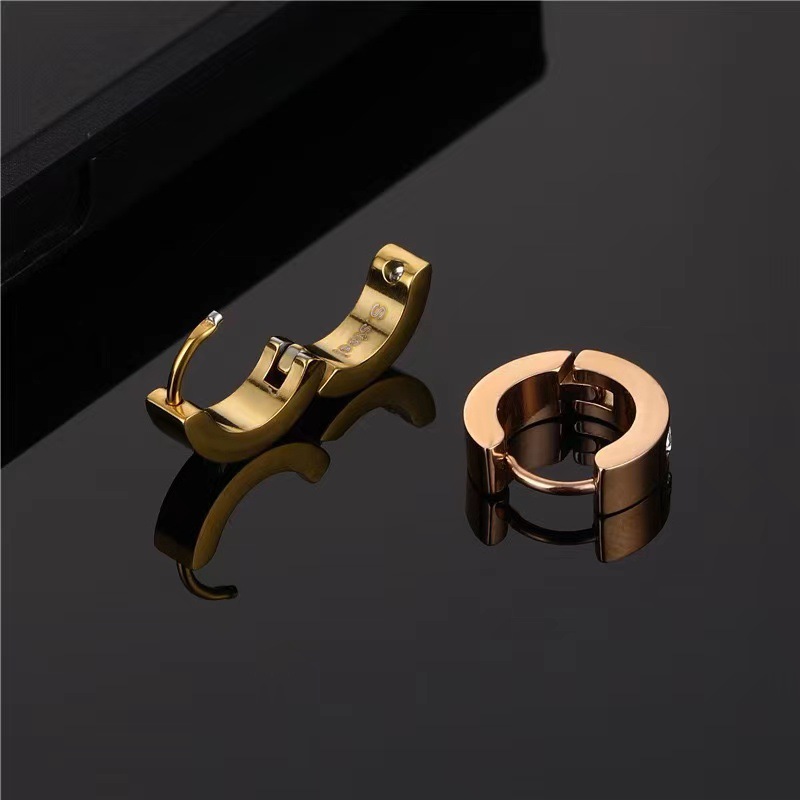 Orecchini 1 pz hip hop non sbiadiscono versatili uomini e donne semplice marea personalità versatile acciaio al titanio_voghion.com