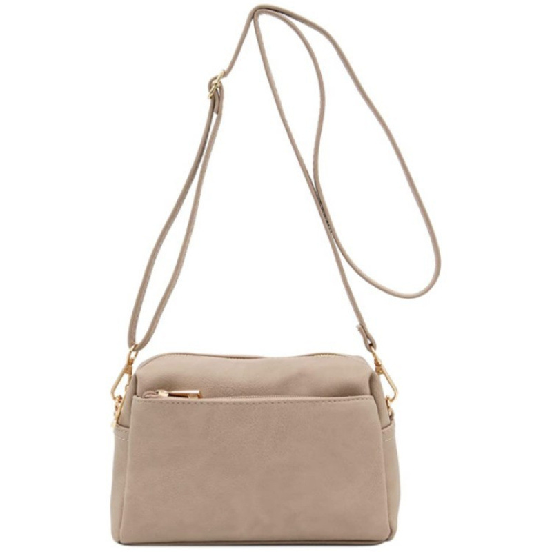 Nueva moda triple cremallera pequeña bolsa de mochila con correa ajustable