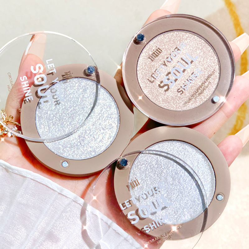 閃片碎鑽	xixi純欲靈動高光粉盤批發 提亮高光單色土豆泥不飛粉爆