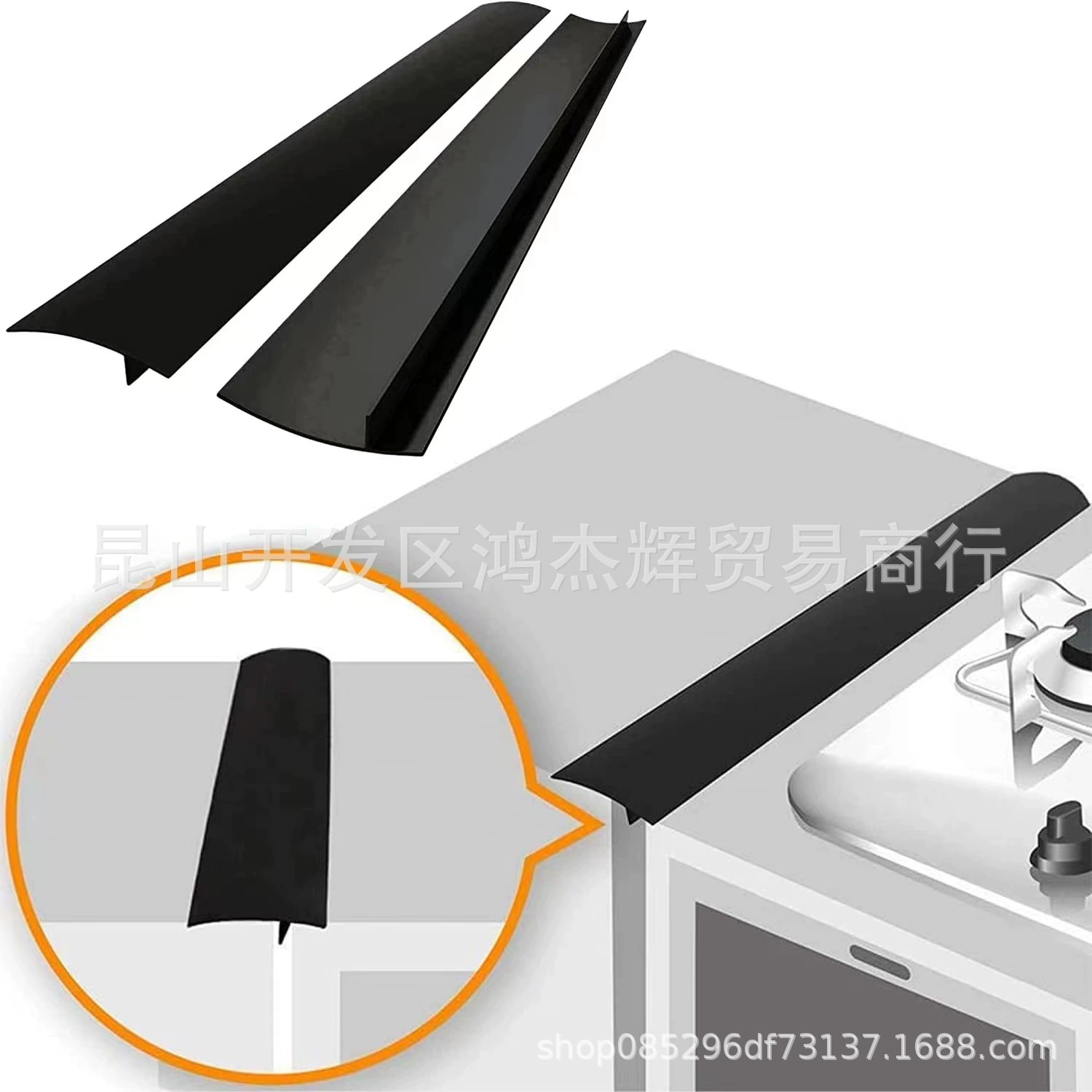 Трансграничная силиконовая полоса для зазора Полоса для кухонного зазора Полоса для зазора для плиты Кухонная маслостойкая противообрастающая полоса Силиконовая уплотнительная лента