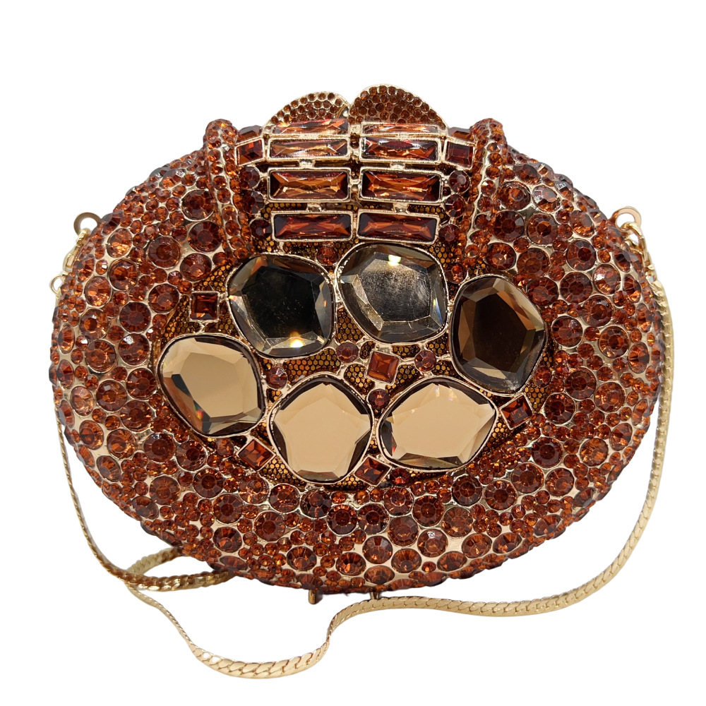 Piedra fábrica de bolsas de noche metal hueco diamantes bolsas de banquete diamantes bolsas de mano de mujer
