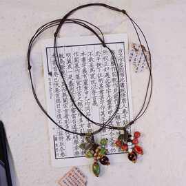 高级感陶瓷项链不掉色女轻奢小众秋冬毛衣项链女跨境饰品厂家直销