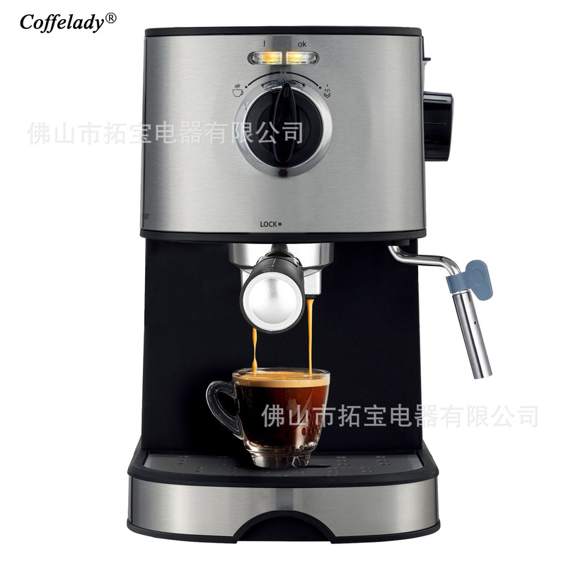 Coffelady 15Bar Espresso Machine Knob Operation with Milk Frother Pump Coffee Machine