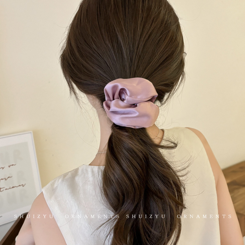 almohada de satén para dormir anillo de cabello de alto nivel coreano relleno de algodón cuerda de cabello bola de cabello