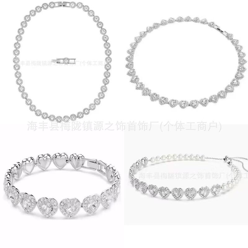 Shijia High-End Roman Series Necklace for Women, Stylish and Elegant, European and American Light Luxury Fashion Full Diamond Set, Factory Wholesale
