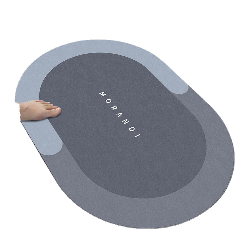 Alfombra de piso absorbente de baño simple hogar baño alfombra de terciopelo de cristal antideslizante de secado rápido alfombra de pedal