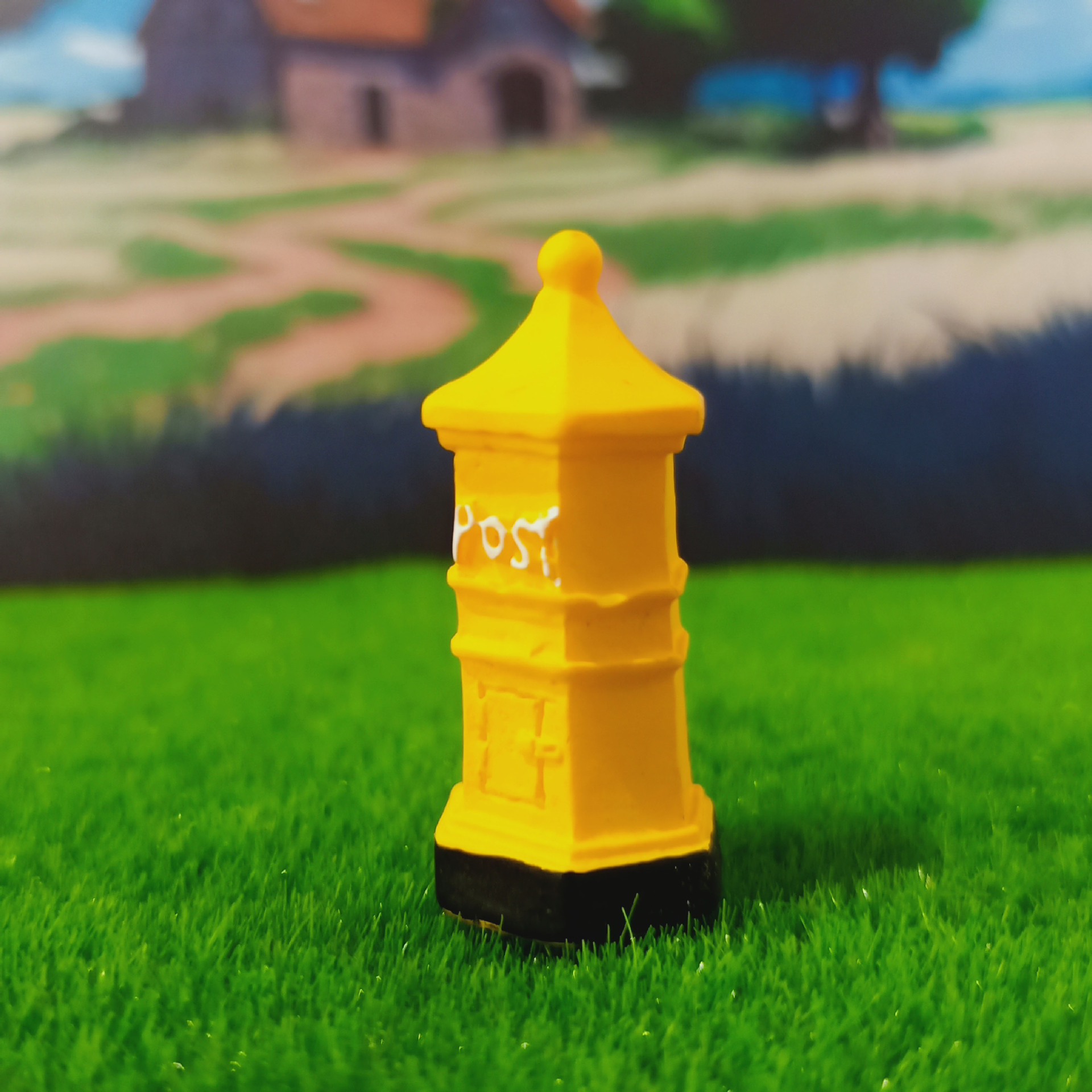 Buzón pequeño Decoración artesanal retro europea Pecera Decoración de resina de micro paisaje Buzón de correos nostálgico europeo POST