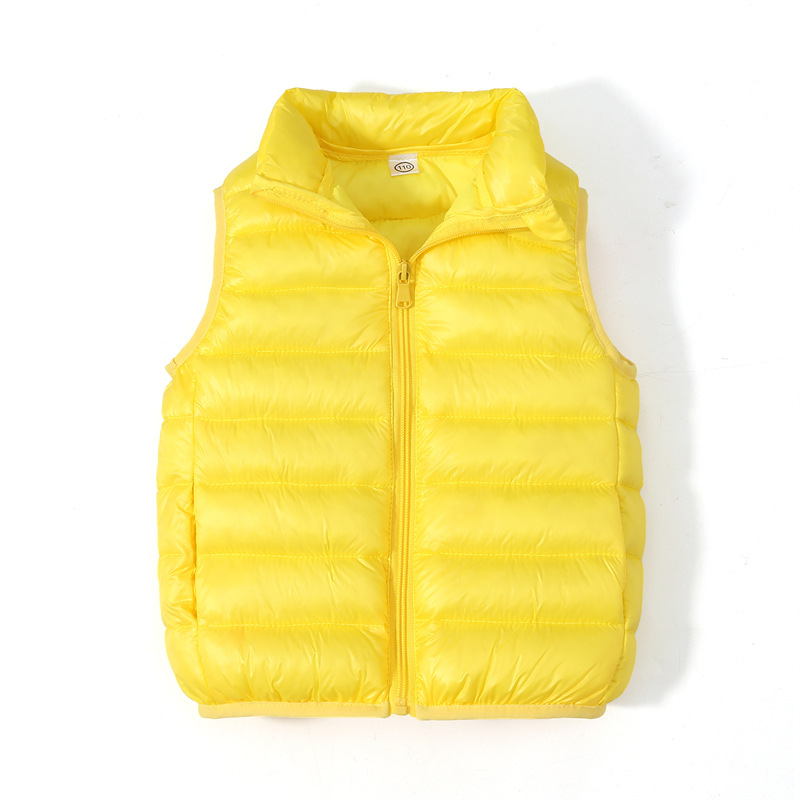 Chaleco de algodón para niños y niñas bebé medio y grande niños Otoño e Invierno chaleco invierno desgaste niños desgaste exterior chaleco ligero