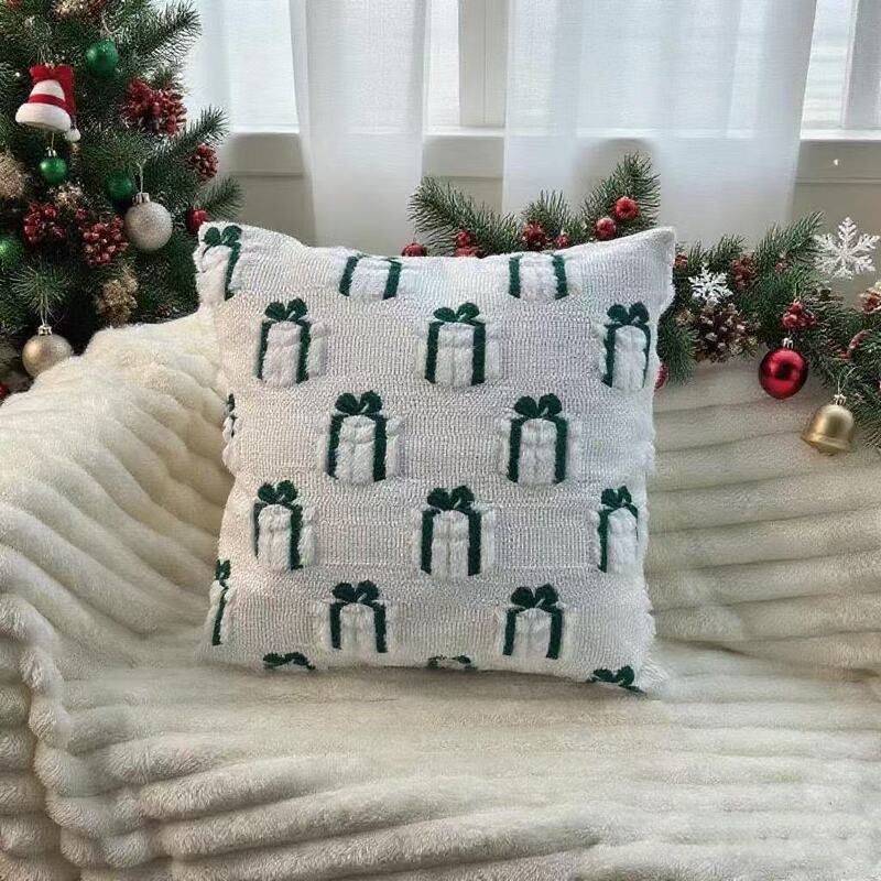 メーカーの新しいクリスマスギフトボックス枕カバー新しいクリスマスクッションカバーホリデーパーティー枕カバー新しい|undefined
