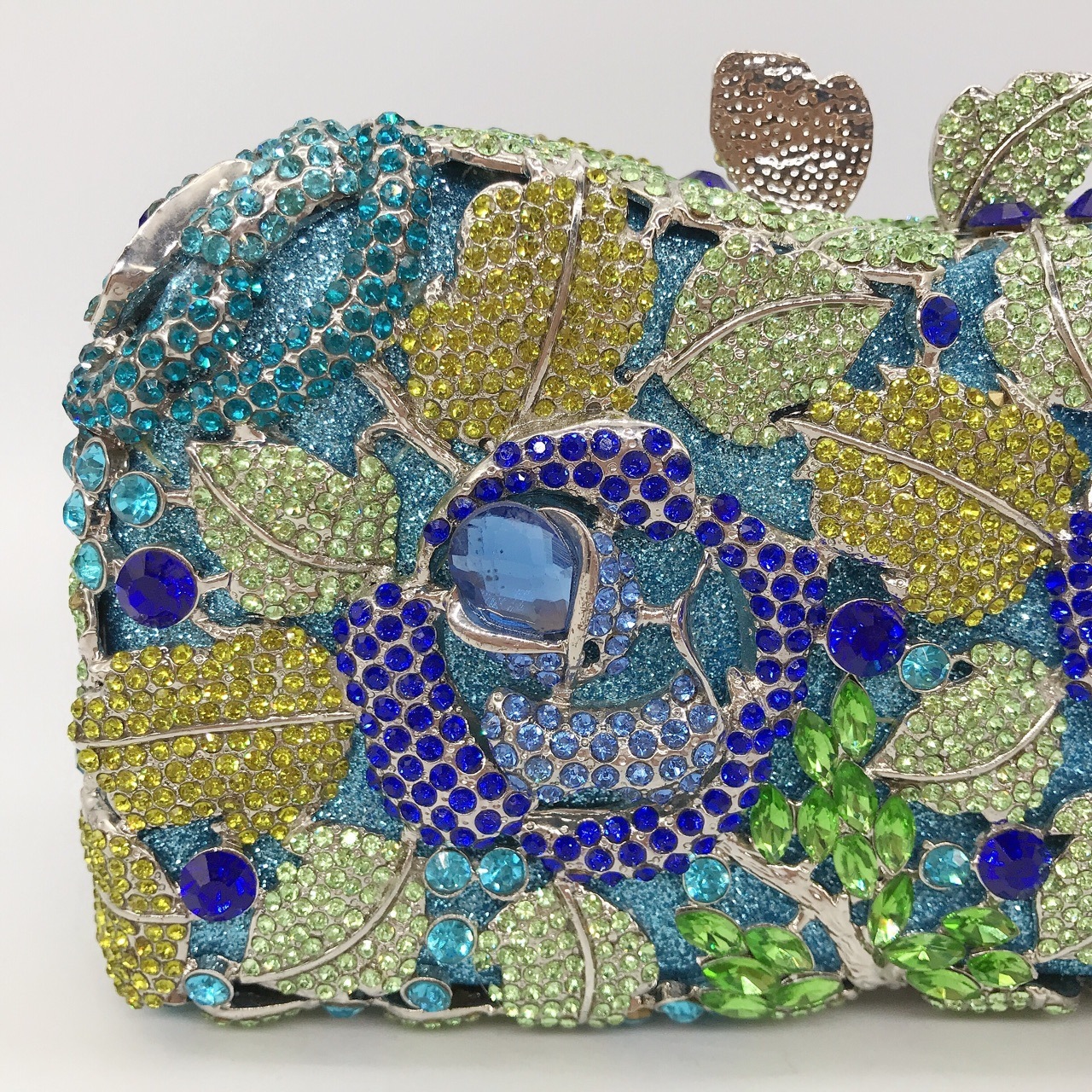 2021 flores de diamantes bolsas de cena bolsas de gemas tridimensionales cuadradas horizontales bolsas de diamantes bolsas de mano bolsas de mujer suaves