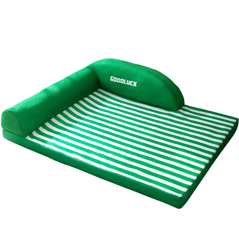 Perros de primavera y verano, sofá con respaldo a rayas universal para cuatro estaciones, perrera, perro mediano y grande, nido para gatos Golden Retriever, nido para mascotas