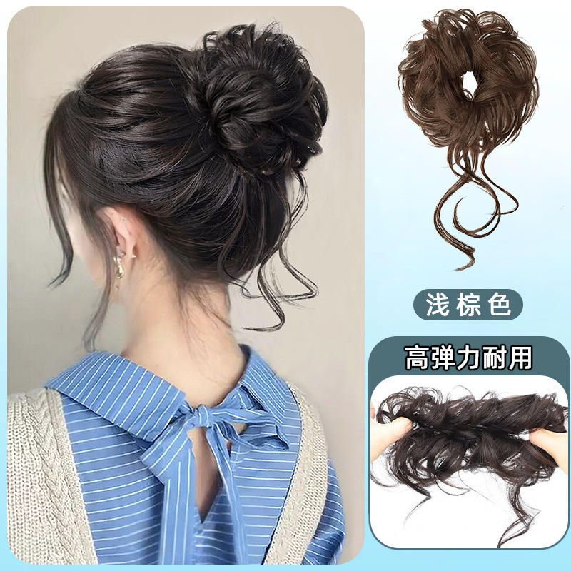 Peluca de cabeza de bola, clip de agarre, cabeza de capullo de flor de oro, artefacto de cabello de disco de temperamento, red de simulación para el cabello, cabeza alta roja, horquilla china