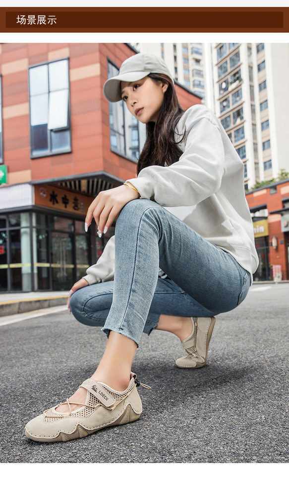 Giày thể thao unisex cỡ lớn, giày sneaker lưới thoáng khí mùa hè, đế bằng — 5816 Xanh cát, 5816 màu cát chi tiết 9