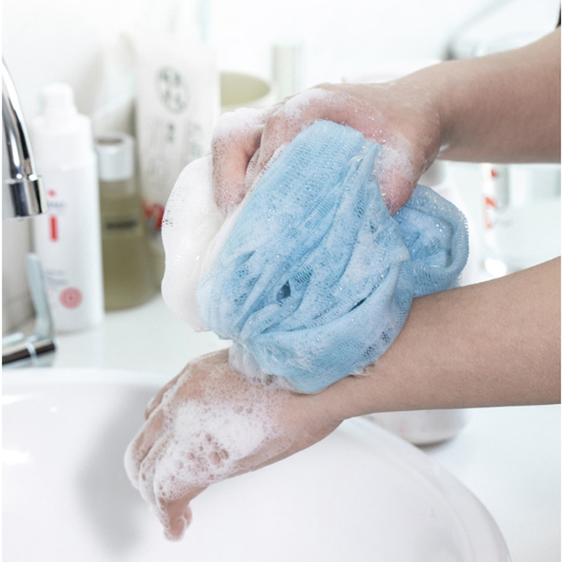 Body Scrub Sponge Shower Gadget Three-Piece Set Thick Scrub Mud Removal Bath Ball Combo Set Back Scraper Long Back Scrub Towel