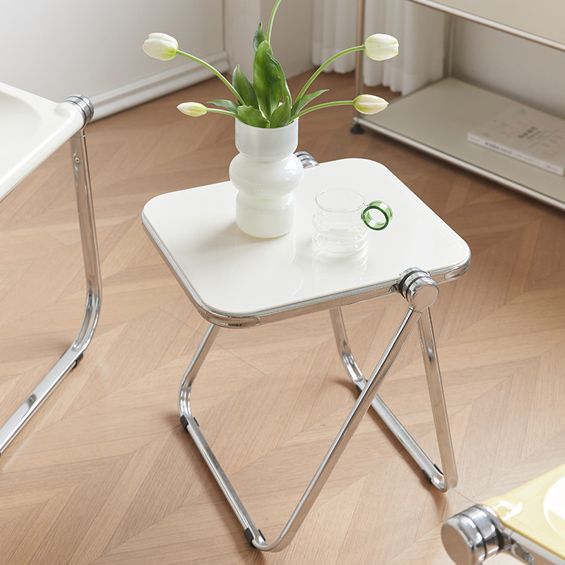 透明折叠小茶几简约家用休闲沙发角几阳台小桌子北欧轻奢卧室边几