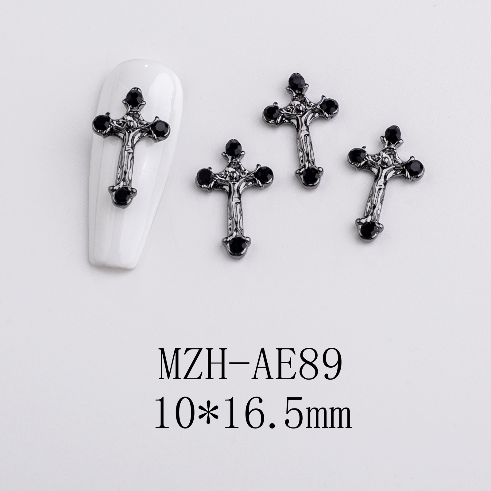 5g Weight Nail Decoration Accessories Nail Supplies 10 PCS/Package Quantity Alloy Material Halloween Festival Cross, Spider, Skull Pattern Retro, Classic Style Style Halloween Retro Classic Style Cross Spider Skull Alloy Nail Decoration Accessories 10 PCS/Package 21