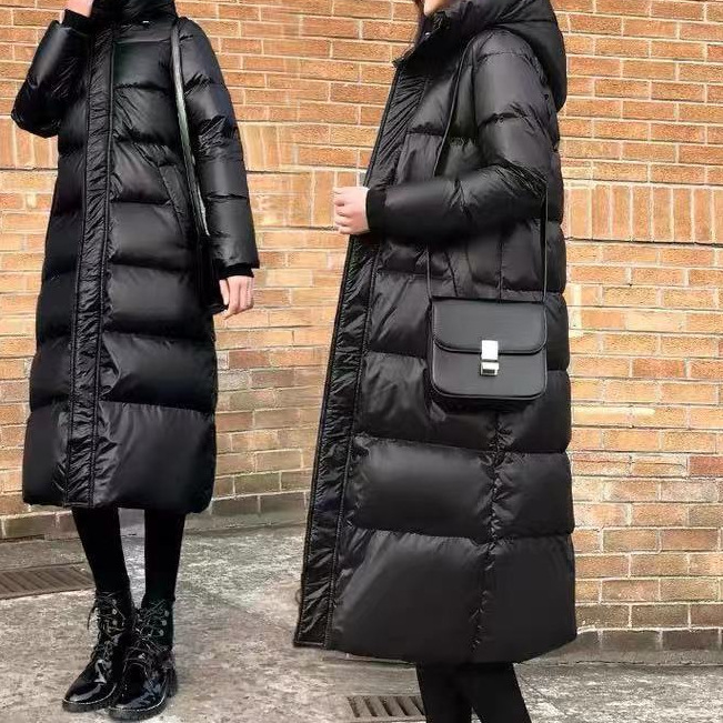 긴 무릎 2024 가을과 겨울 새로운 패션 한국 여성의 긴면 패딩 재킷 플러스 사이즈 면봉 재킷 조커면 패딩 재킷