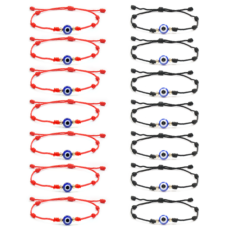 Lucky Evil Eye Red String Bracelet Protection Beaded Jewellery_voghion.com