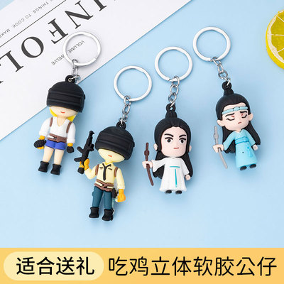 Cartoon Doll Pendant Key buckle Jedi Soft glue doll Petition periphery Pendants originality gift goods in stock