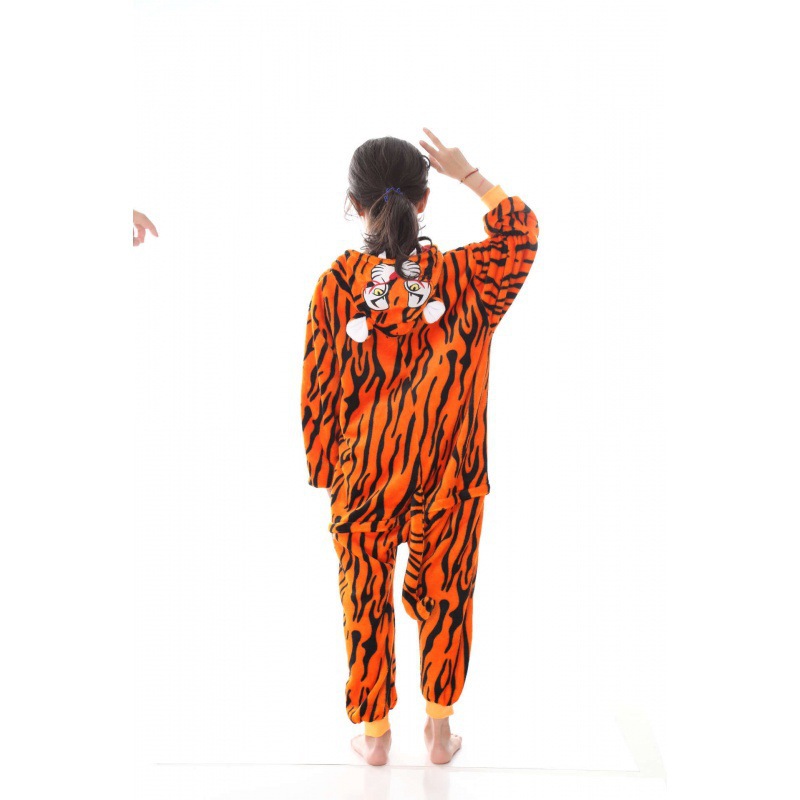 Otoño e Invierno de los niños de dibujos animados animal de una pieza pijamas Arco Iris Tianma franela León lindo manga larga homewear apoyo