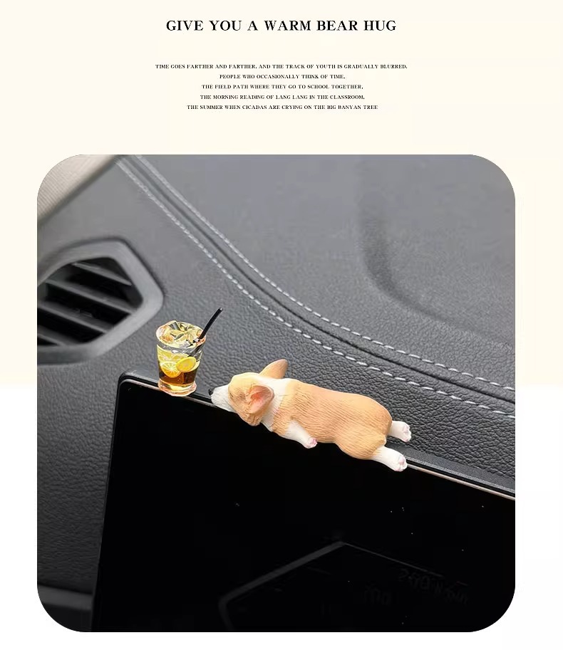 "Corgi" Healing Car Ornaments Cute Car Decoration Gift Car Cartoon Accessories Desktop Console