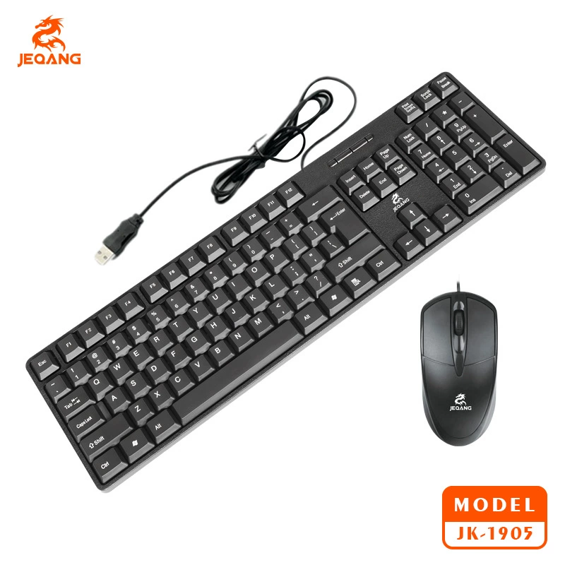 Keyboard, mouse, durable comfortable set for office