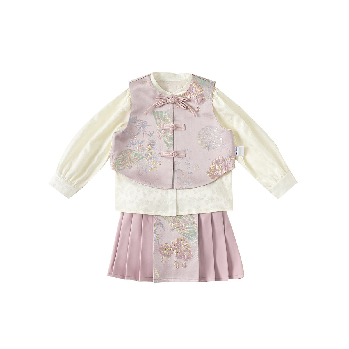 [Envío gratis] Nuevo traje de estilo chino para niñas, traje Tang para niños, traje nacional Hanfu, falda de dos piezas
