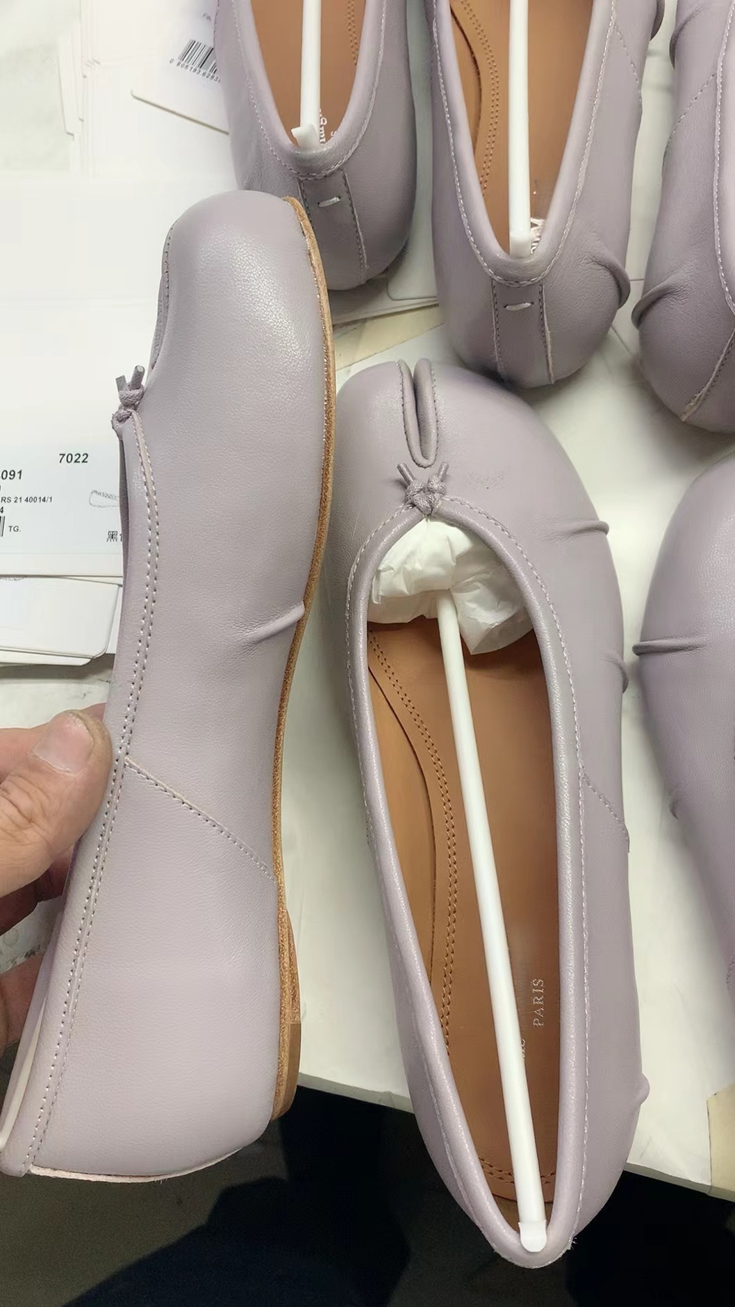 Flat lilac pleated