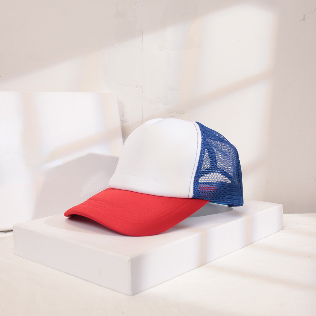 A juego de colores-lengua roja Top blanco Azul