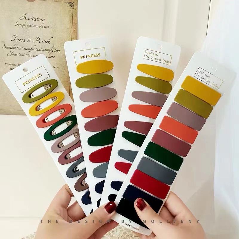 韓國簡約彩色磨砂小號bb夾劉海碎髮夾後腦勺邊夾外出百搭夾子頭飾