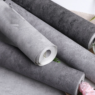 Vintage Industrial Style Cement Grey Wallpaper Restaurant Hotel Billiards Hall Bedroom Living Room Plain Frosted ins Style Wallpaper