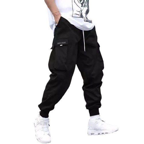 Alibaba.com Hot Selling Work Pants Men's Casual Pants with Multiple Pockets Design Sense Loose Ankle Length Pants