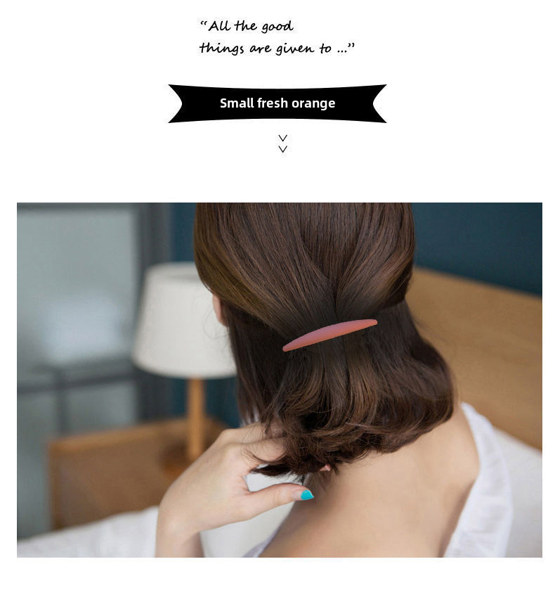 Korean-style fine half-hair simple hair clip clip head clip spring clip horizontal clip ponytail clip bangs clip_voghion.com