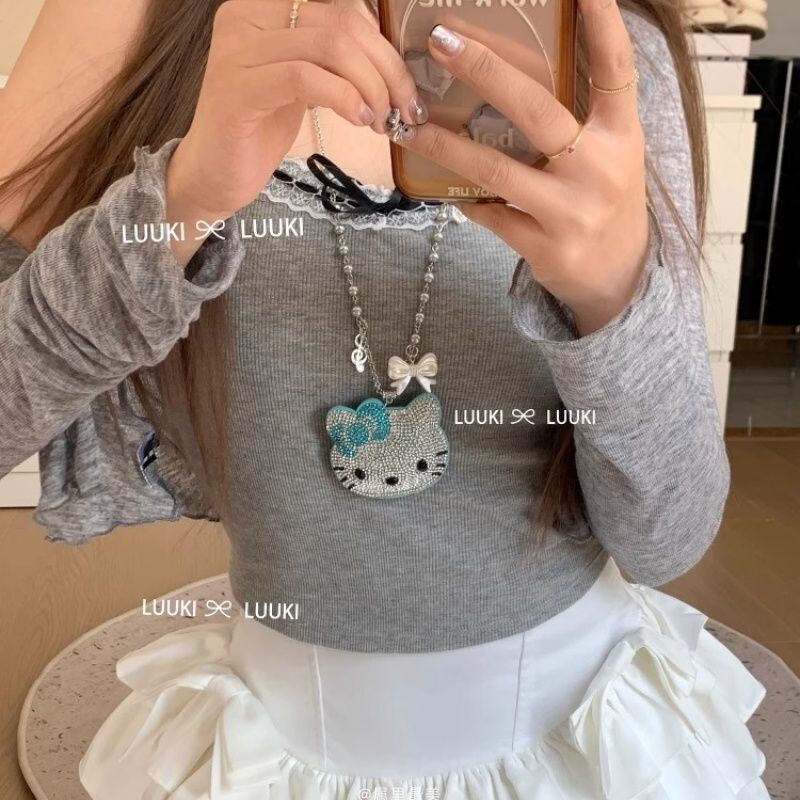 闪亮猫咪~可爱甜美kt猫项链女小众设计精致锁骨链轻奢高级感配饰|undefined