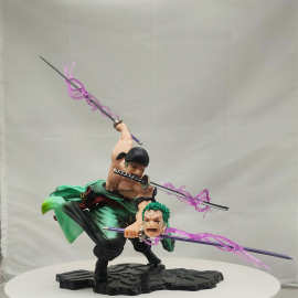 索隆手办海贼王三千世界模型摆件周边男生日礼物三刀流阿修罗动漫