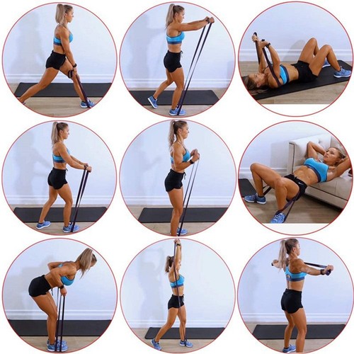 Factory direct supply 2080mm latex fitness elastic band multi-functional training yoga ring sports elastic band