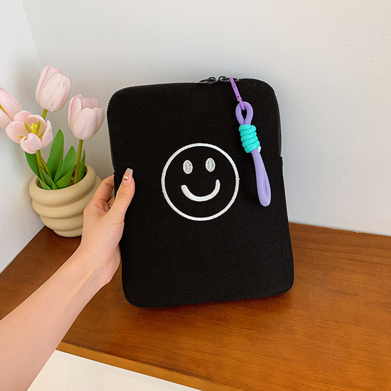 Korean Cute Smiley Face Tablet Bag iPad Storage Bag Suitable for Handheld Computer Bag Pro Manufacturing Hand-Carrying Inner Bag