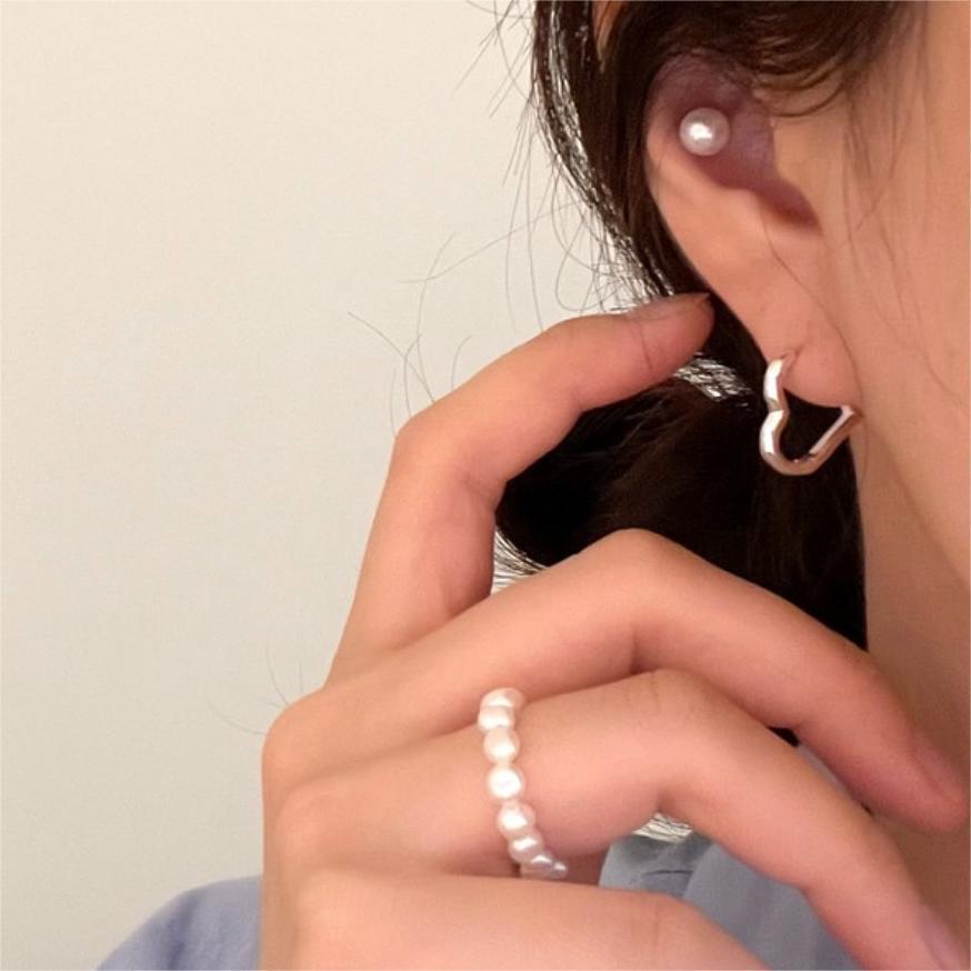 3g Weight 1 Pair 18K Gold Plated 925 Sterling Silver 925 Sterling Silver Earrings Heart Shape Earrings