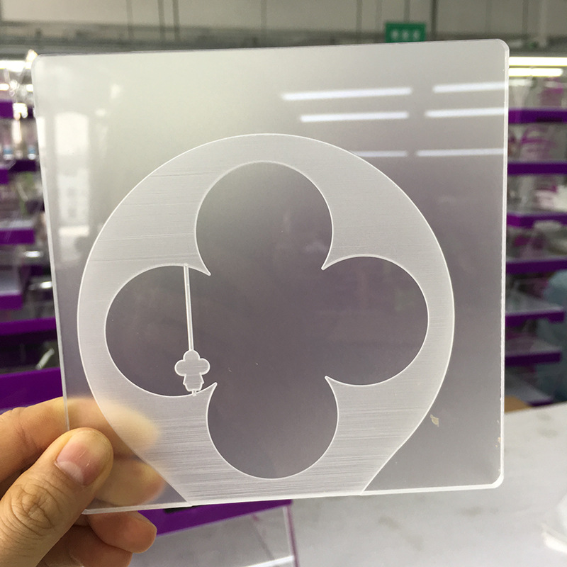 亚克力面板加工激光雕刻logo磨砂有机玻璃模型家居用品装饰品雕花