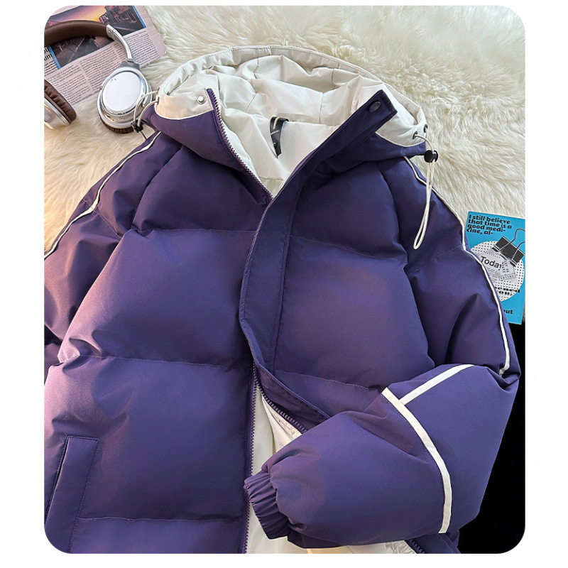 Popular Cotton-Padded Jackets for Men and Women, Cotton-Padded and Thickeneded Trendy Korean Style down Cotton Hooded Windproof and Warm