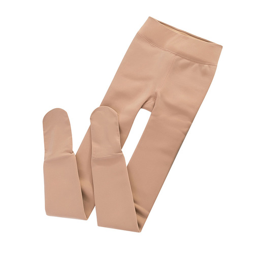 Water-gloss socks, thickened and velvet milk skin, smooth leg artifact 320g mask, anti-pilling, durable leggings, warm winter 7138