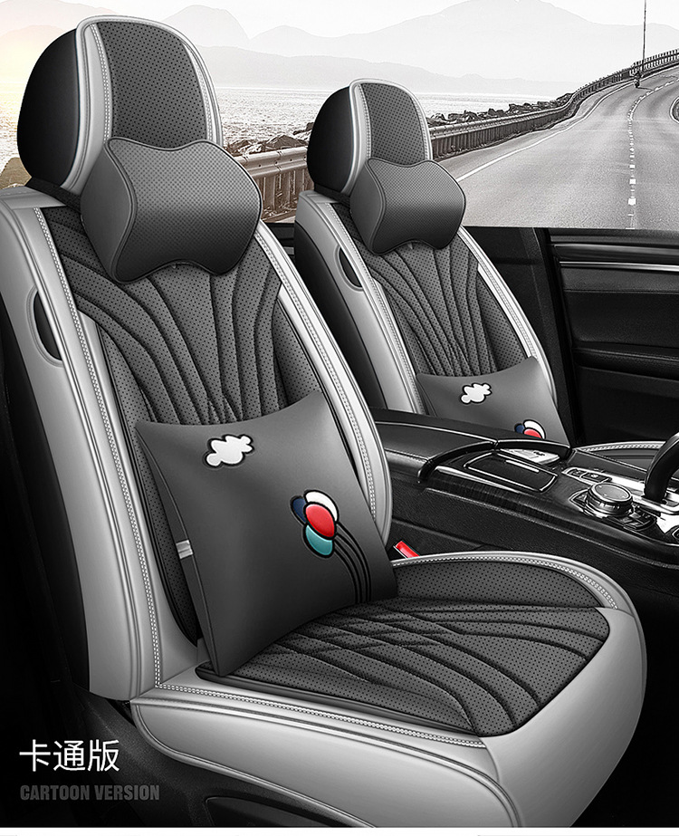 Wholesale Autumn Full-Coverage Car Seat Covers High-End Perforated Leather Car Seat Covers Four-Season Cushions