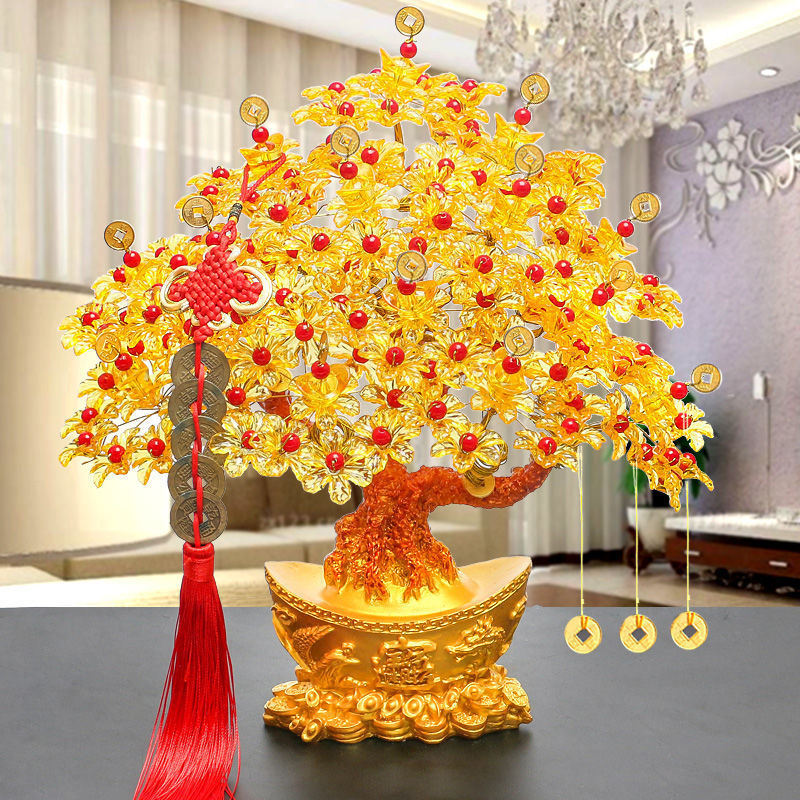 Handmade Beaded Money Tree Material Package to Make Ornaments to Attract Wealth Dragon Crafts DIY Weaving Adult Money Tree