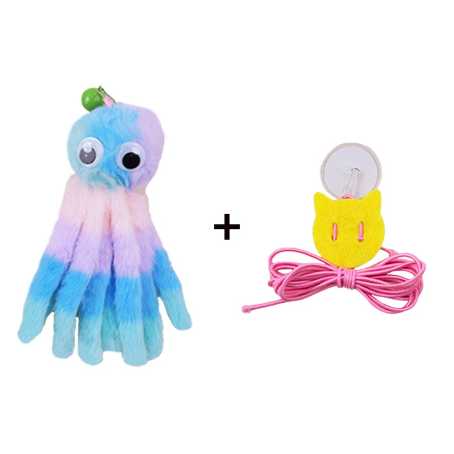 파란색 문어 고양이 장난감