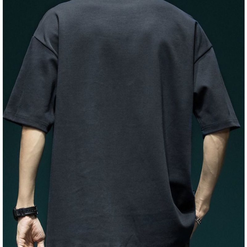 Cross-border New Korean Fashion Brand American Short-sleeved T-shirt Men's Loose Summer Casual All-match Good Quality Retro Trend