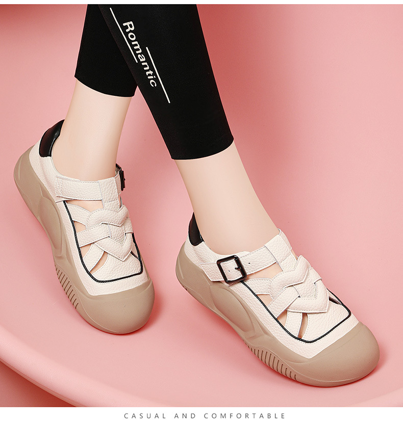 Giày sneaker nữ đế dày da thật thoáng khí mùa hè 2024 — Màu be 1959, Màu vàng 1959 chi tiết 13