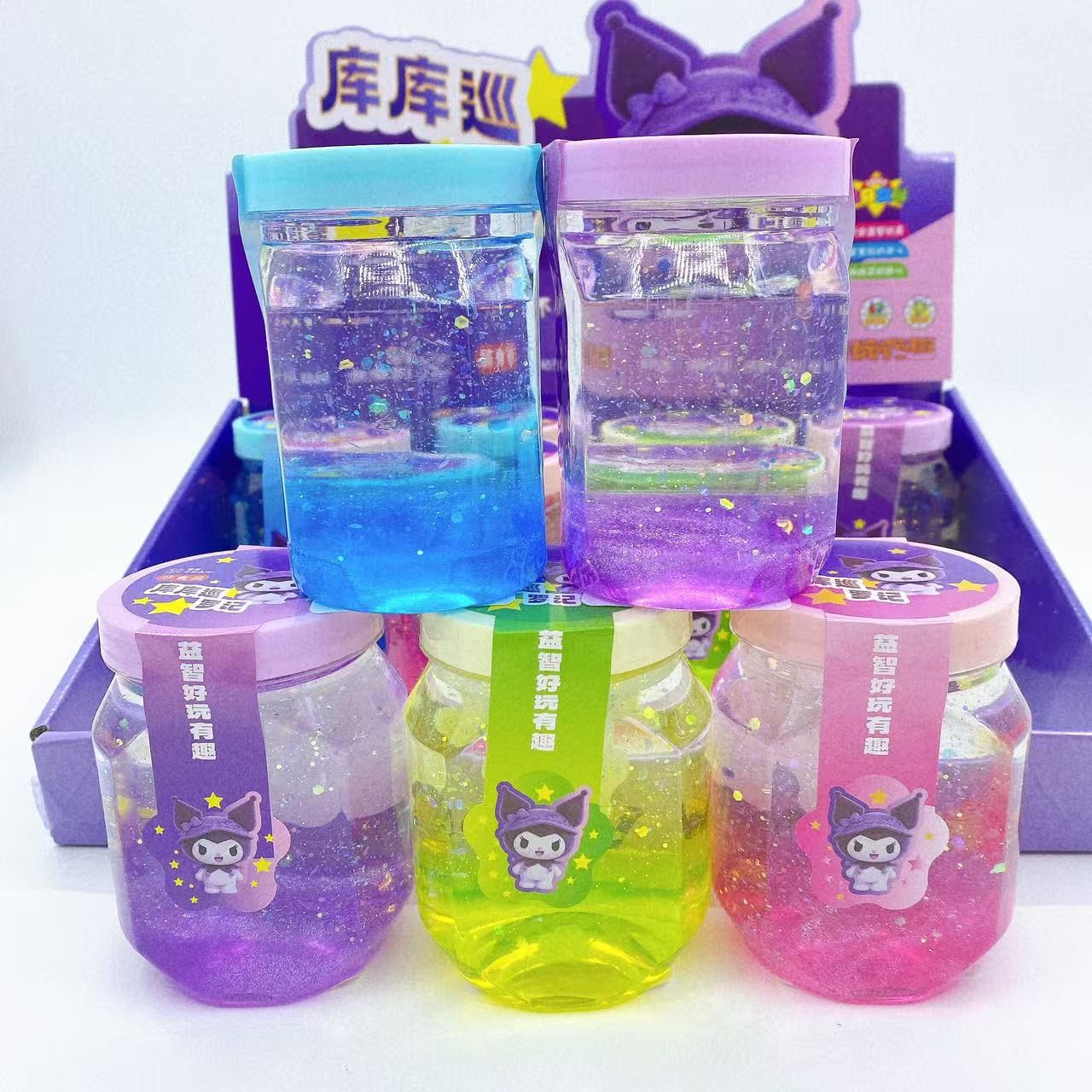 Niños de alta permeabilidad espumante colorido brillo desprimir barro cristalino barro colorido juguetes de barro slime